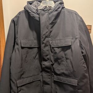 Amazon Men's 3XL Aware Black Insulated Hooded Parka Coat NWT